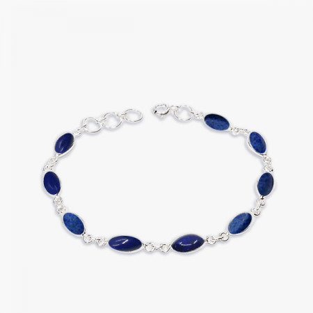 Brățară de argint cu lapis lazuli Souri