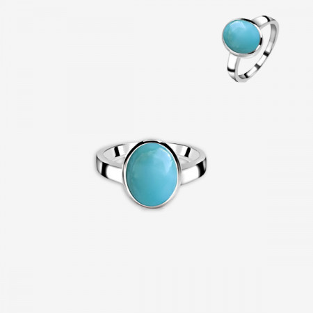 Inel de argint cu larimar Atama (#1)