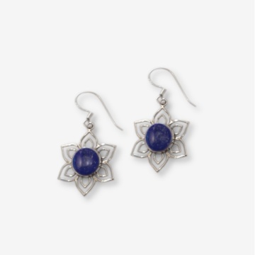 Cercei de argint cu lapis lazuli Lian