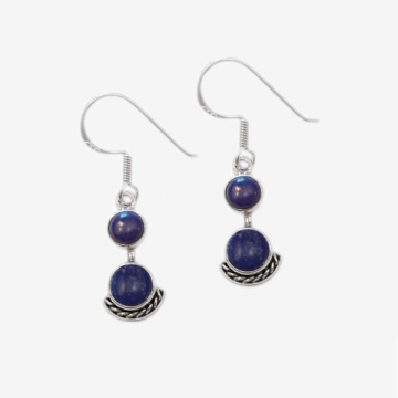 Cercei de argint cu lapis lazuli Kalida