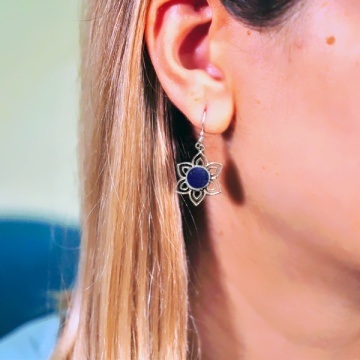 cercei de argint cu lapis lazuli