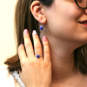 Inel argint cu lapis lazuli Bali