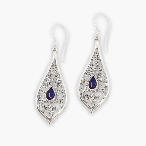 Cercei de argint cu lapis lazuli Farita