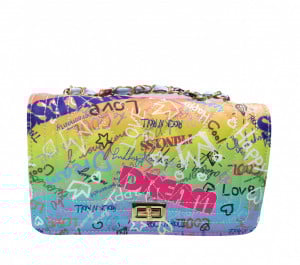 multicolora Geanta din piele ecologica Dimensiuni: 26x15 cm Compartimente: 1 compartimente  Buzunare: 1 interior Sistem Inchidere: Fermoar Curea: reglabila 1 1|2 Imprimeu: mixt Culoare: mixt Stil: casual