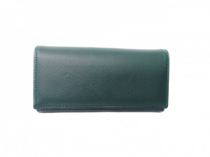 Material:piele naturala  Compartimentare: un compartiment principalcare se  inchider cu o clapeta prevzuta cu capsa ,5 subcompartimente                                  din care 2 se inchid cu fermoar are 10 locuri pentru carduri   Model:uni  Culoare: ver