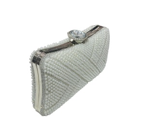 Clutch elegant cu perle - Img 3