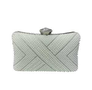 Clutch elegant cu perle - Img 1