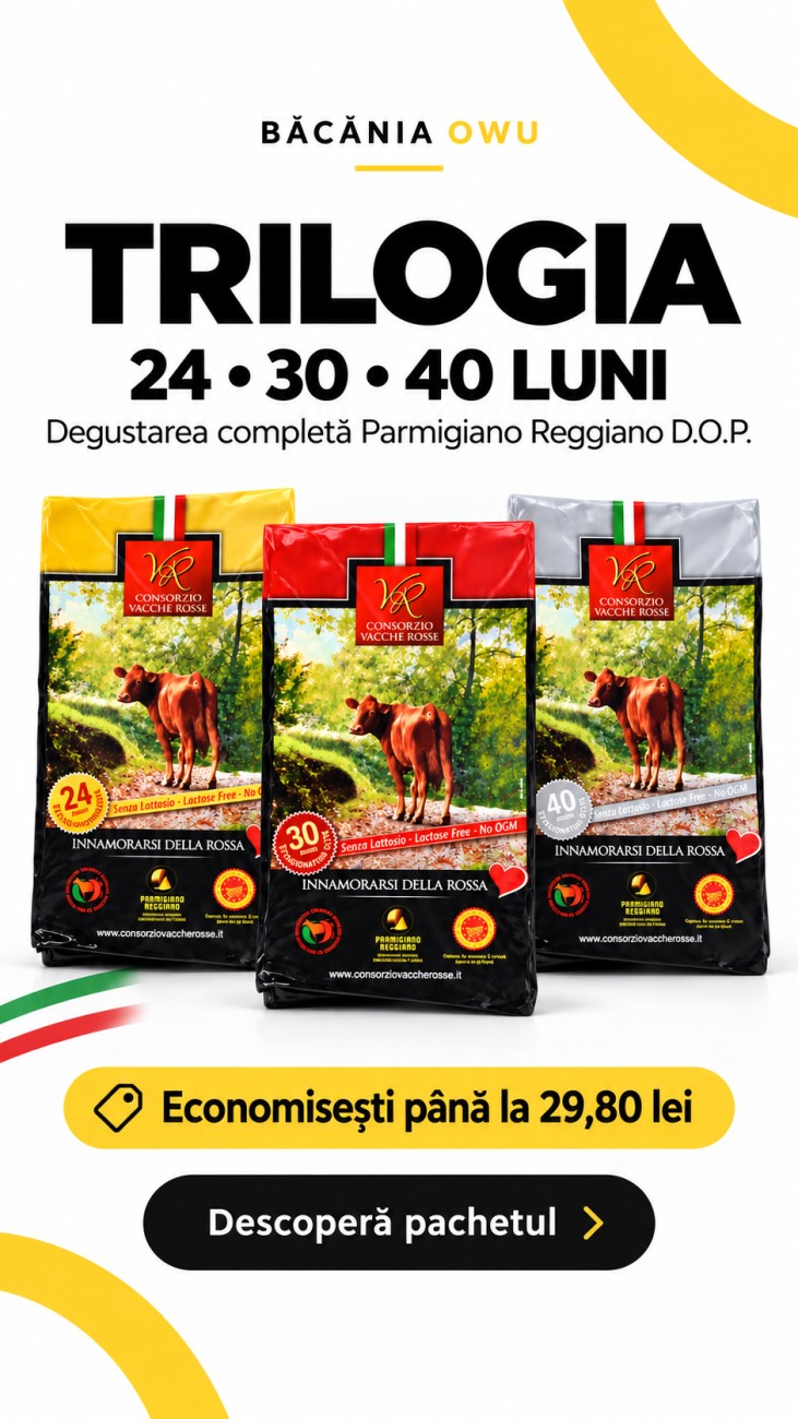 Pachet Trilogia Parmigiano Reggiano Vacche Rosse, 24, 30 și 40 de luni