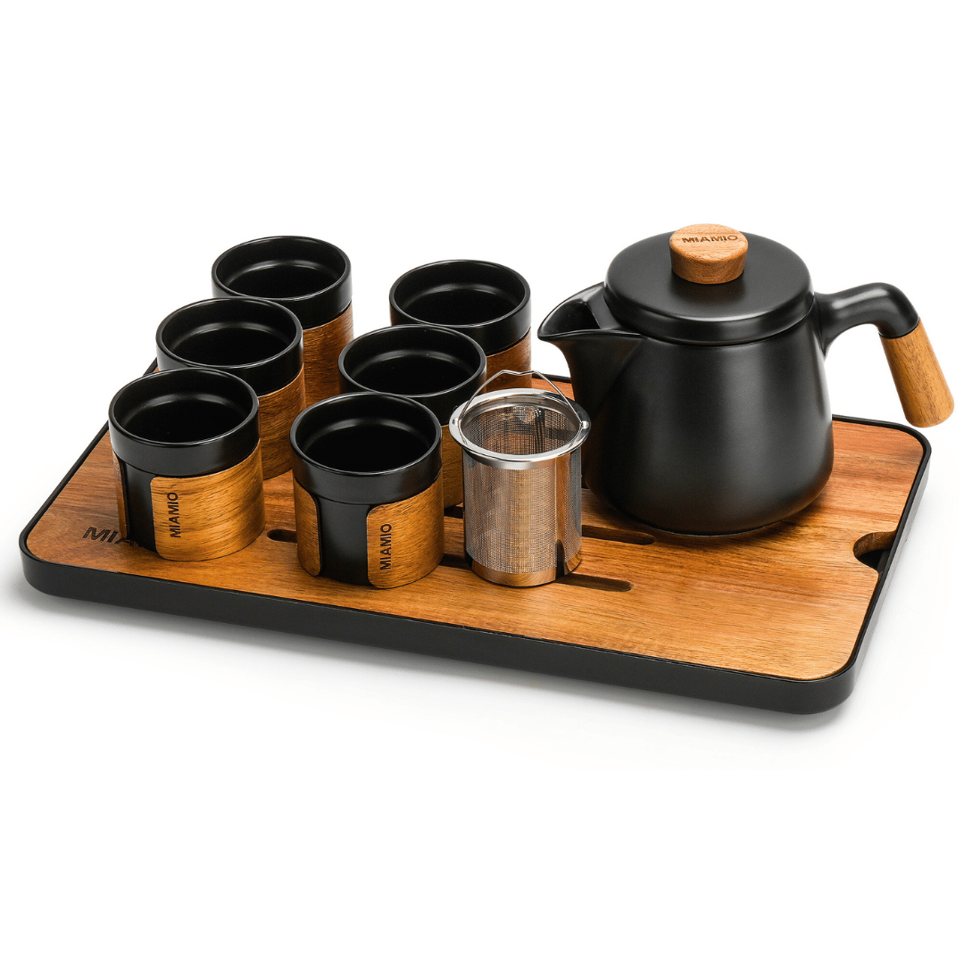 Set Ceainic Japonez cu 6 Cesti ceramice