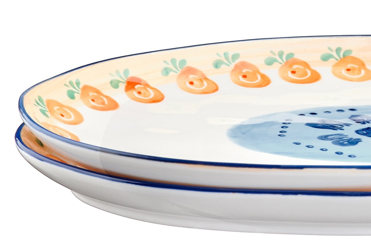 Platouri Ovale Porțelan NAPOLI CITRUS – Pictate Manual, Inspirate