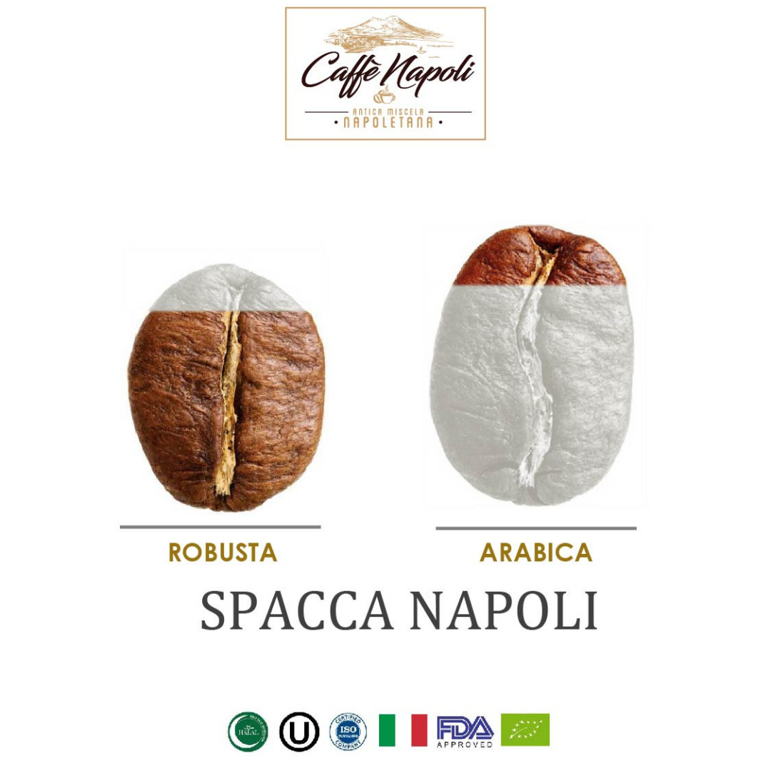 Capsule cafea artizanala, Caffé Napoli, SpaccaNapoli, compatibile cu sistemul NESPRESSO®, 100 capsule, 600 gr