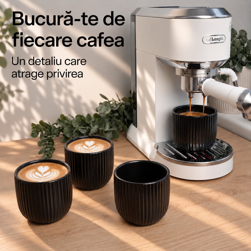 Cești în utilizare MIAMIO Senita Negru, 250 ml