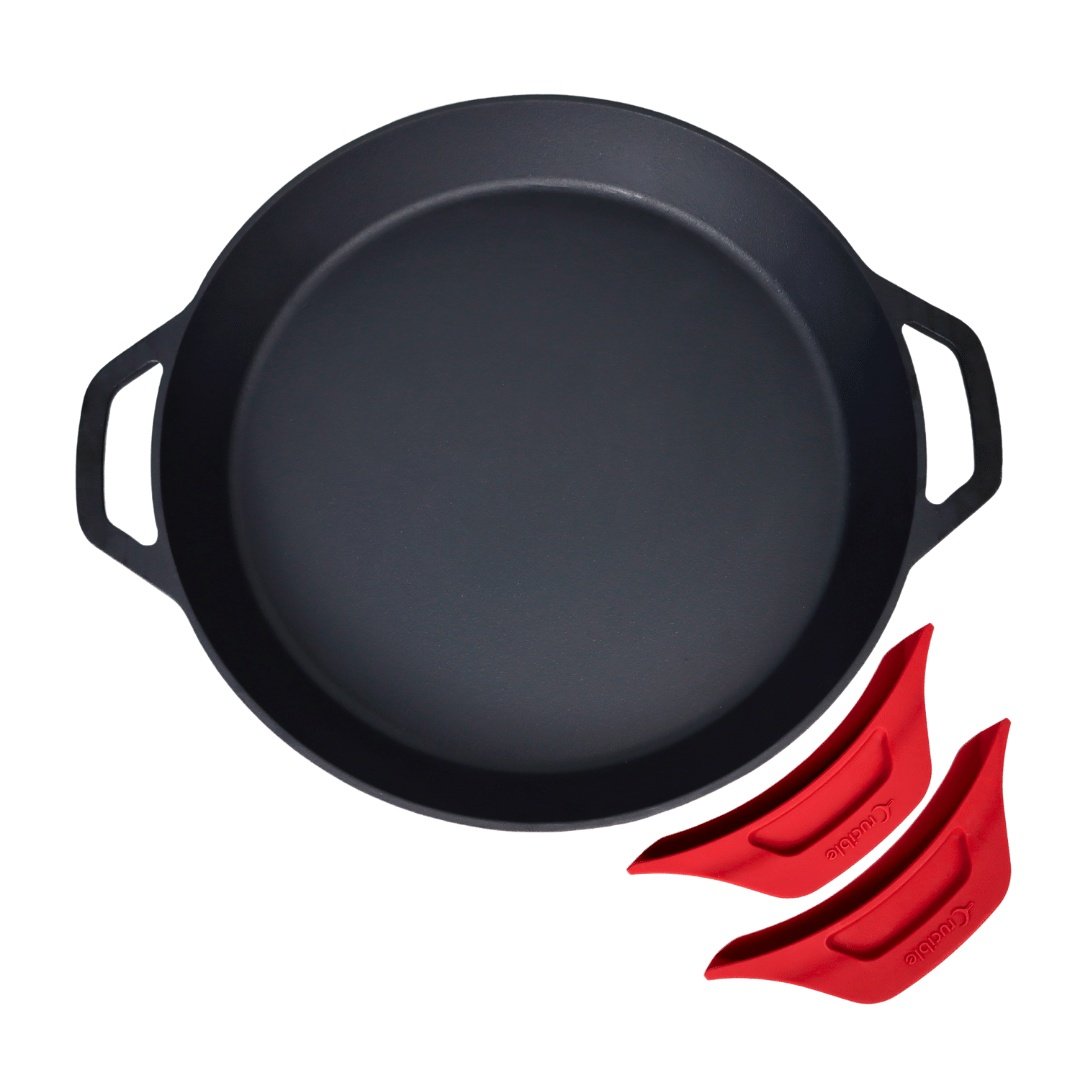 Tigaie adanca rotunda din fonta cu manere, Crucible Cookware, 40cm