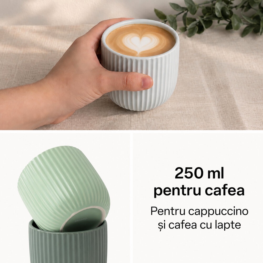 Capacitate ceașcă MIAMIO Senita Mint, 250 ml