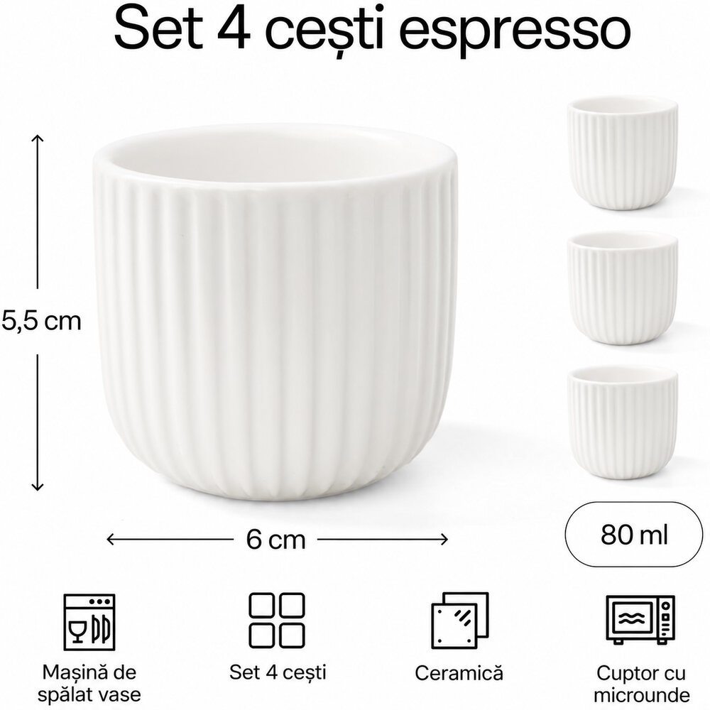 Conținut și dimensiuni set MIAMIO Senita Alb, 80 ml