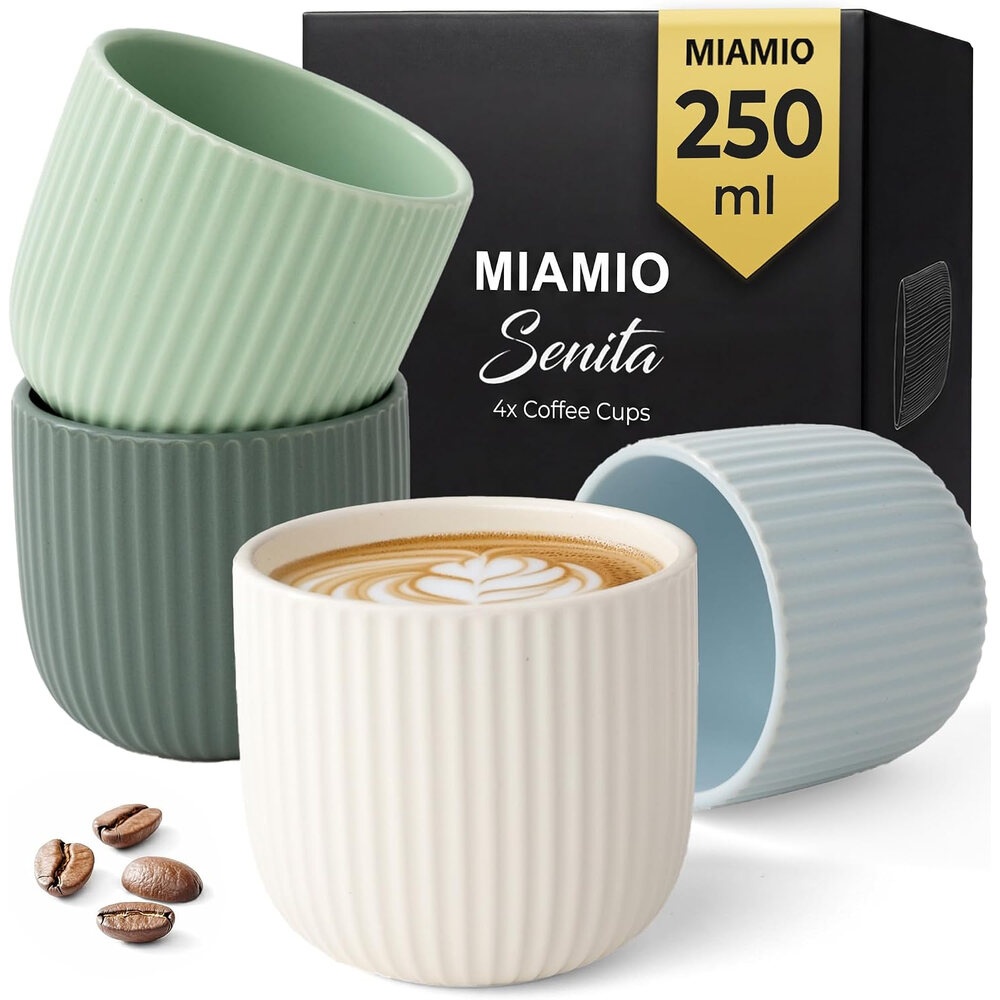 Set 4 cești MIAMIO Senita Mint, 250 ml