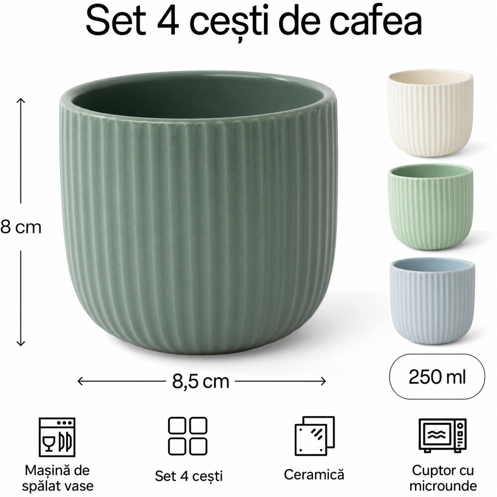 Conținut și dimensiuni set MIAMIO Senita Mint, 250 ml