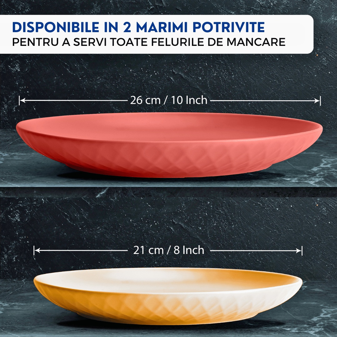 Set 6 Farfurii intinse, colectia Palmanova, ceramica, Magma multicolor - 1 | YEO