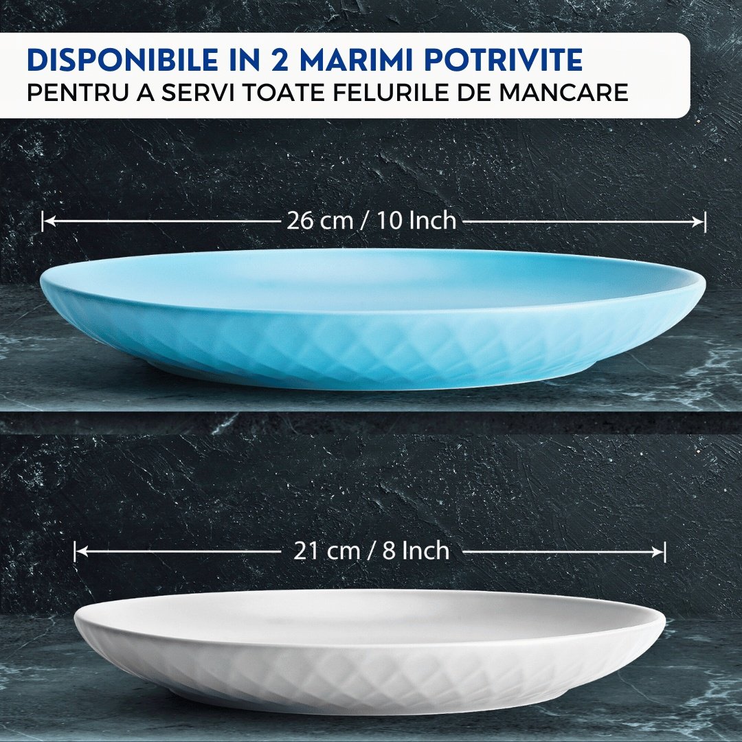 Set 6 Farfurii intinse, colectia Palmanova, ceramica, Ocean multicolor - 1 | YEO