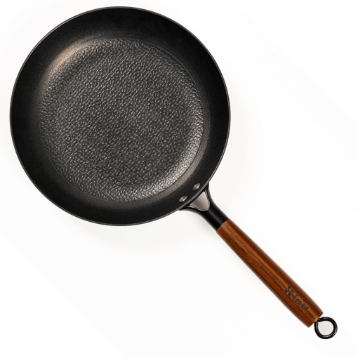 Tigaie fonta usoara tip fagure, Lätt Home, invelis antiaderent non-stick Fusion® PRO, cu maner detasabil din lemn de salcam