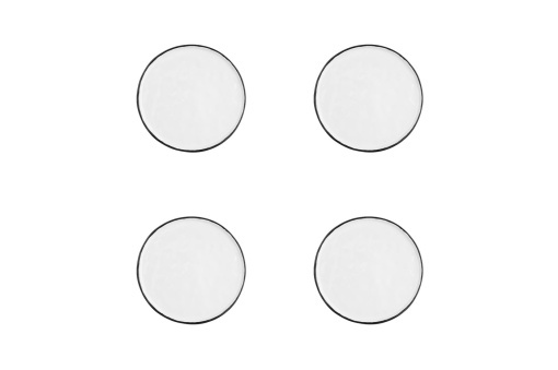 Set 4 Farfurii mici intinse, colectia Pure, gresie ceramica, alb, Ø16,5 cm