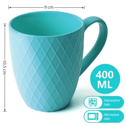 Set 6 Cani de cafea, colectia Palmanova, ceramica, Ocean multicolor, 400ml