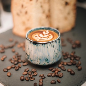 Cesti barista pentru cappuccino, Tibet Blue, ceramica stoneware, set 4 x 180 ml - Img 5