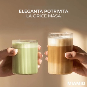 Set 12 Pahare Senita pentru apa si long drink, sticla cu caneluri, 6 x 280 ml, 6 x 430 ml - Img 3