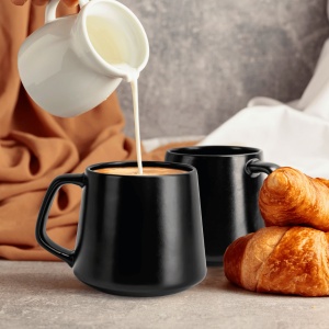 Set 4 Cani de cafea, colectia Luxe, ceramica, negru, 420 ml - Img 7