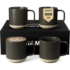 Set 4 Cani de cafea, colectia Sierra Basalt, ceramica, 500 ml, antracit - Img 8