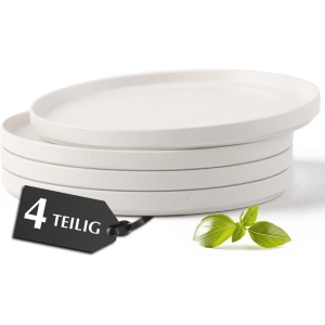 Set 4 Farfurii intinse fel principal, Luxe White, ceramica, 26 cm - Img 8