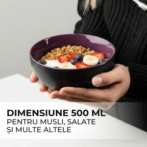 Set 6 Boluri ceramice, Le Papillon, Multicolor, Ø15cm, 500 ml - Img 6