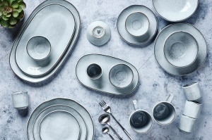 Set 6 Cani de cafea, Cloud Storm Grey, ceramica, gri, 400ml - Img 6