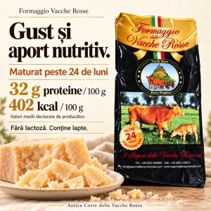 Branza italiana Formaggio Vacche Rosse, Antica Corte, maturata peste 24 luni - Img 6