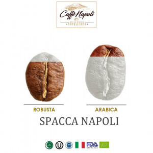 Capsule cafea artizanala, Caffé Napoli, Espresso SPACCANAPOLI, compatibile cu sistemul NESPRESSO, 10 capsule aluminiu, 10 bauturi