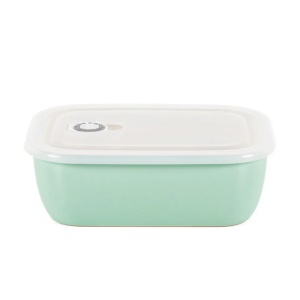 Caserola cu capac ermetic pentru depozitare alimente, Lätt Home, ceramica, verde, dreptunghiular, 1100 ml