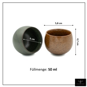 Cesti barista pentru espresso, Timeout Mini, ceramica stoneware, set 5 x 50 ml - Img 2