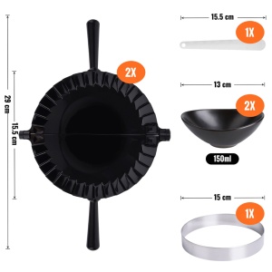 Kit 2 forme Empanadas/Coltunasi cu boluri pentru sos, accesorii si idei retete incluse - Tortillada - Img 2