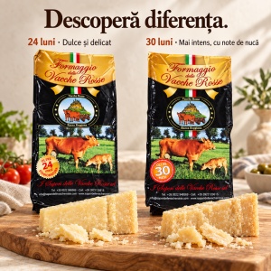 Pachet degustare branza Formaggio Vacche Rosse Antica Corte, Duo 24/30 luni, 2 x 500 g - Img 5
