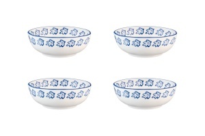 Set 4 Boluri supa, NAPOLI Citrus, portelan pictat manual, Ø17.5cm, 90cl