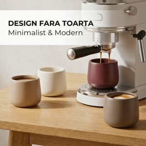 Set 4 Cani cafea 250 ml, Nami Beige Canyon, ceramica, fara toarta, multicolor - Img 6