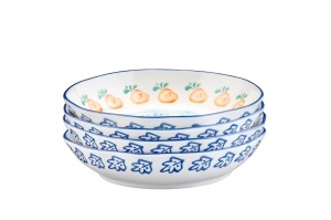 Set 4 Farfurii adanci, NAPOLI Citrus by Björn, portelan, Ø21,5cm, 90cl, Pictat manual - Img 3