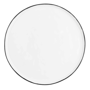 Set 4 Farfurii intinse din Gresie Ceramica PURE Alb Zapada - Img 5