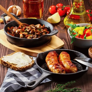 Set 4 Tigai din fonta pentru servire, Crucible Cookware, 12-16-18-20cm - Img 4