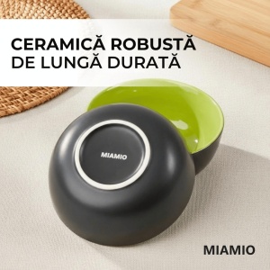 Set 6 Boluri ceramice, Le Papillon, Verde, Ø15cm, 500 ml - Img 5