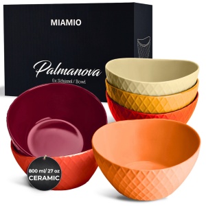 Set 6 Boluri ceramice, Palmanova, Magma multicolor, 16x8 cm, 800 ml - Img 7