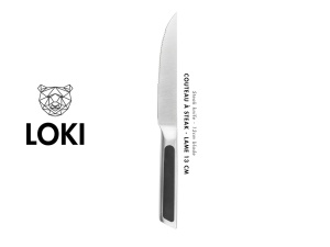 Set 6 Cutite de friptura, LOKI, lama inox satinat cu maner ABS negru mat - Img 3