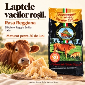 Branza italiana Formaggio Vacche Rosse, Antica Corte, maturata peste 30 luni - Img 5