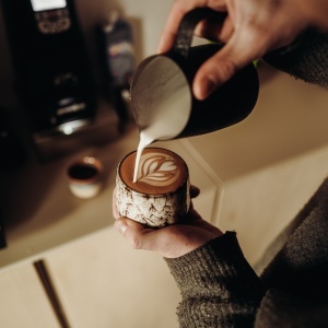 Cesti barista pentru cappuccino, Tibet Misty, ceramica stoneware, set 4 x 180 ml - Img 4