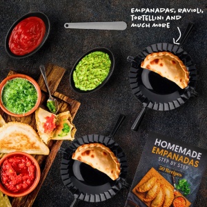 Kit 2 forme Empanadas/Coltunasi cu boluri pentru sos, accesorii si idei retete incluse - Tortillada - Img 3